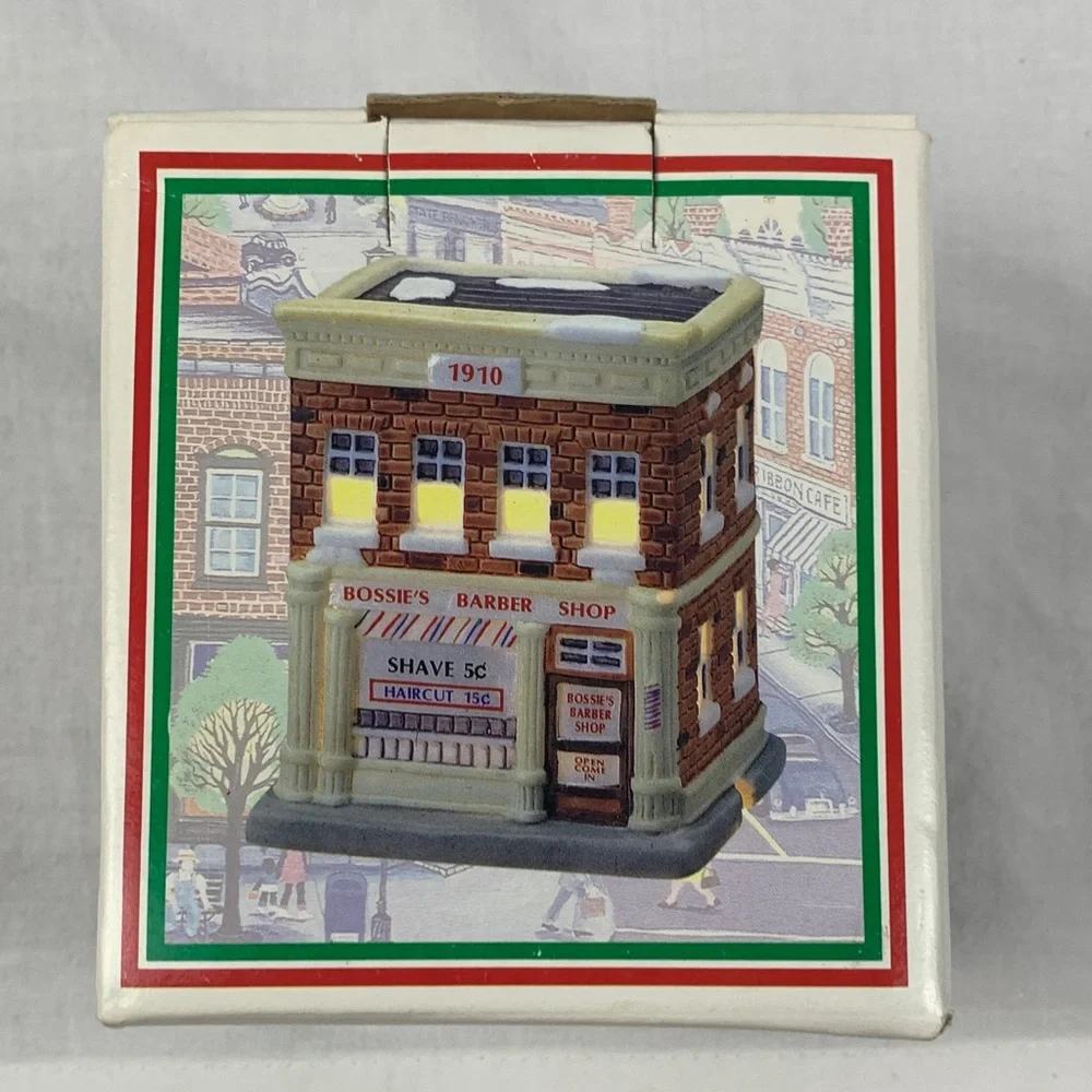 Bossie's Barber Shop Holiday Decor 1993 Vintage Christmas Decor Holiday